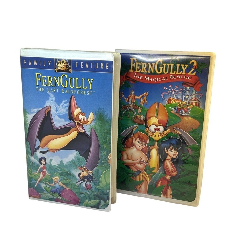 FernGully the Last Rainforest and FernGully 2 the Magical Rescue (VHS, Lot of 2)